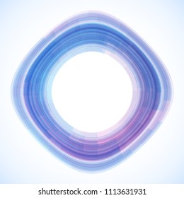 Geometric frame from circles, vector abstract background, wallpaper