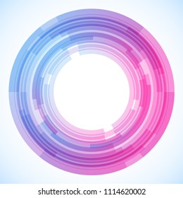 Geometric frame from circles, vector abstract background, wallpaper