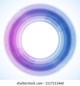 Geometric frame from circles, vector abstract background, wallpaper