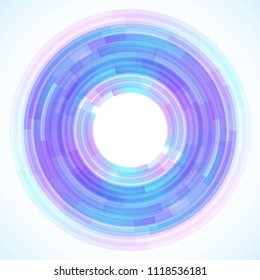 Geometric frame from circles, vector abstract background, wallpaper