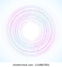 Geometric frame from circles, vector abstract background, wallpaper