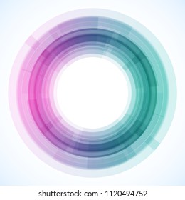 Geometric frame from circles, vector abstract background, wallpaper