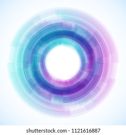 Geometric frame from circles, vector abstract background, wallpaper