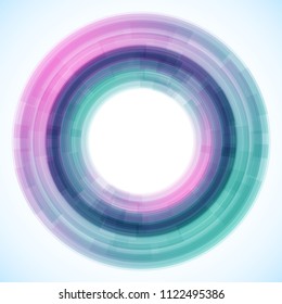 Geometric frame from circles, vector abstract background, wallpaper