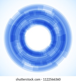 Geometric frame from circles, vector abstract background, wallpaper