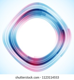 Geometric frame from circles, vector abstract background, wallpaper