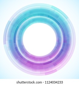 Geometric frame from circles, vector abstract background, wallpaper