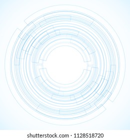 Geometric frame from circles, vector abstract background, wallpaper