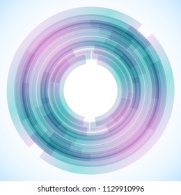 Geometric frame from circles, vector abstract background, wallpaper