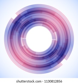 Geometric frame from circles, vector abstract background, wallpaper