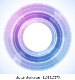 Geometric frame from circles, vector abstract background, wallpaper