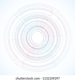 Geometric frame from circles, vector abstract background, wallpaper
