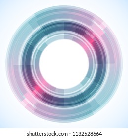 Geometric frame from circles, vector abstract background, wallpaper