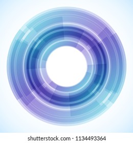 Geometric frame from circles, vector abstract background, wallpaper