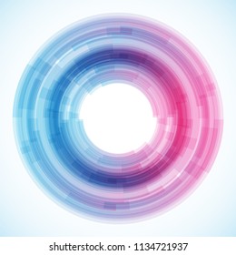 Geometric frame from circles, vector abstract background, wallpaper