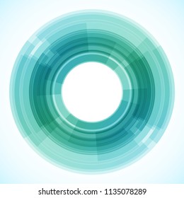 Geometric frame from circles, vector abstract background, wallpaper