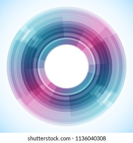 Geometric frame from circles, vector abstract background, wallpaper