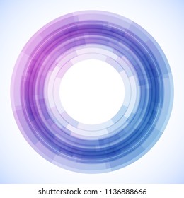 Geometric frame from circles, vector abstract background, wallpaper