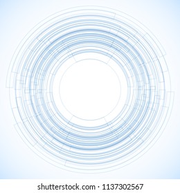 Geometric frame from circles, vector abstract background, wallpaper