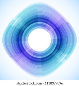 Geometric frame from circles, vector abstract background, wallpaper