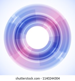 Geometric frame from circles, vector abstract background, wallpaper