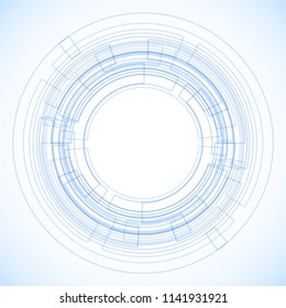 Geometric frame from circles, vector abstract background, wallpaper