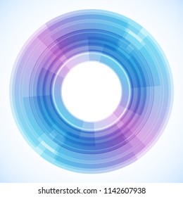 Geometric frame from circles, vector abstract background, wallpaper