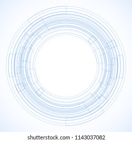 Geometric frame from circles, vector abstract background, wallpaper