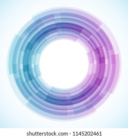 Geometric frame from circles, vector abstract background, wallpaper