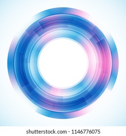 Geometric frame from circles, vector abstract background, wallpaper