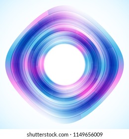 Geometric frame from circles, vector abstract background, wallpaper