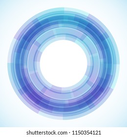 Geometric frame from circles, vector abstract background, wallpaper