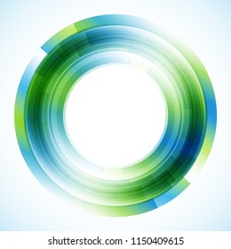 Geometric frame from circles, vector abstract background, wallpaper