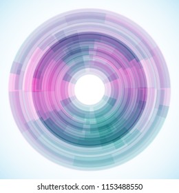 Geometric frame from circles, vector abstract background, wallpaper