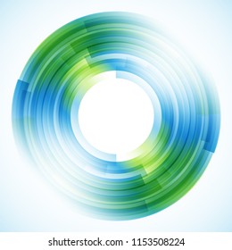 Geometric frame from circles, vector abstract background, wallpaper