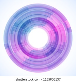 Geometric frame from circles, vector abstract background, wallpaper
