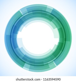 Geometric frame from circles, vector abstract background, wallpaper