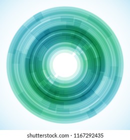 Geometric frame from circles, vector abstract background, wallpaper