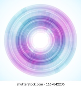 Geometric frame from circles, vector abstract background, wallpaper