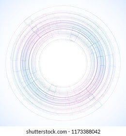 Geometric frame from circles, vector abstract background, wallpaper