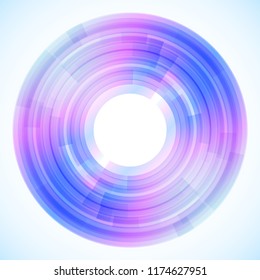 Geometric frame from circles, vector abstract background, wallpaper