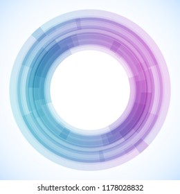 Geometric frame from circles, vector abstract background, wallpaper