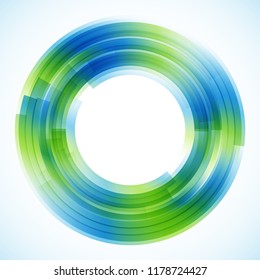 Geometric frame from circles, vector abstract background, wallpaper