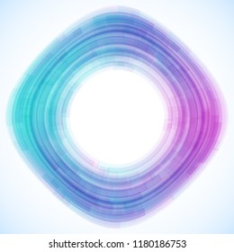 Geometric frame from circles, vector abstract background, wallpaper