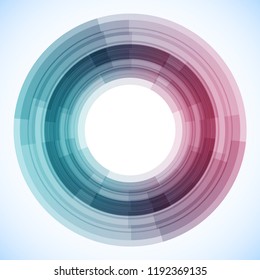 Geometric frame from circles, vector abstract background, wallpaper