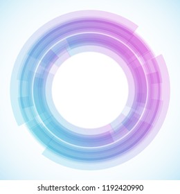 Geometric frame from circles, vector abstract background, wallpaper