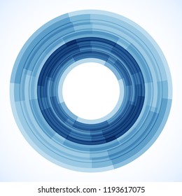 Geometric frame from circles, vector abstract background, wallpaper