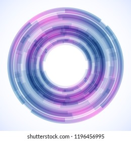 Geometric frame from circles, vector abstract background, wallpaper