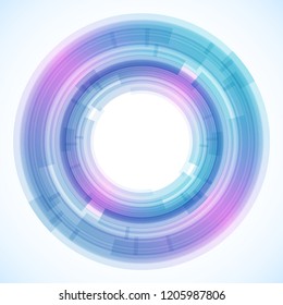 Geometric frame from circles, vector abstract background, wallpaper