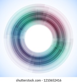 Geometric frame from circles, vector abstract background, wallpaper